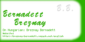 bernadett breznay business card